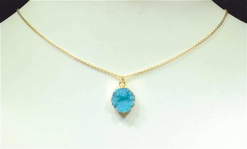 16621 SMALL "CUT CRYSTAL" THIN NECKLACE