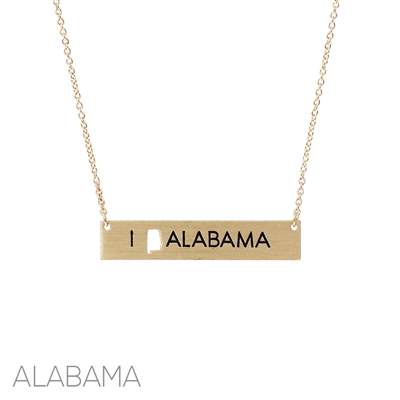 16729 I LOVE ALABAMA NECKLACE