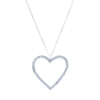 17510VCR-S  RHINESTONE HEART SHORT NECKLACE