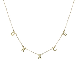 17557 GOLD "GRACE" INSPIRATIONAL SHORT NECKLACE