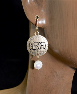 24626 HAMMERED BLESSED EARRINGS