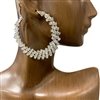 25062 RHINESTONE MEDIUM  HOOP EARRINGS