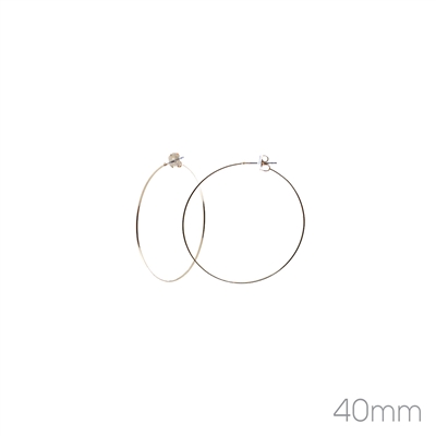 25804-40 THIN HOOP EARRINGS