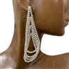 25988  MEDIUM RHINESTONE MULTI LAYERED TEARDROP EARRINGS