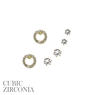 26098 3 PACK RHINESTONE STUDS