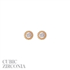 26135 CLEAR ROUND SMALL STUD EARRINGS