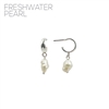 26760 FRESH WATER PEARL SMALL HOOP POST EARRINGS