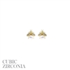 26796 GOLD SMALL PEARL FIREFLY STUD EARRINGS