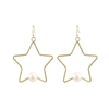 27079 ANTIQUE GOLD FRESH WATER PEARL STAR DANGLE ER