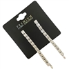 27717 CZ 2X4MM BAGUETTE 2 LINES EARRINGS