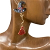 27971 WITCH HAT & BROOM EARRINGS