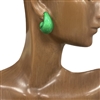 28162GN GREEN TEARDROP EARRINGS