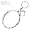 31565 SILVER LARGE RHINESTONE KEY RING