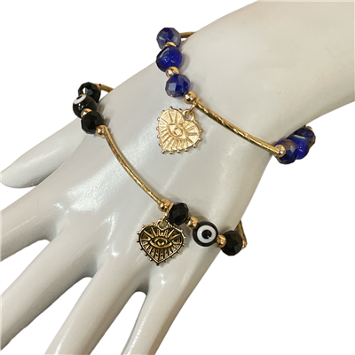 40014E EVIL EYE BEADED BRACELET