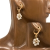 500FL  FLOWER PEARL DANGLE EARRINGS