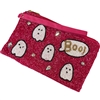 60-0445  PINK GHOST SEED BEAD ZIP TOP CLOSURE WRISTLET