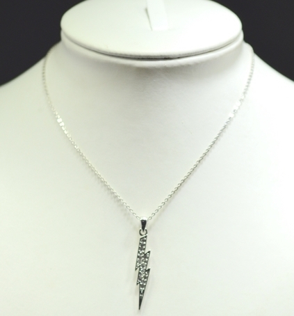 6303/N Lightning Bolt Rhinestone Necklace