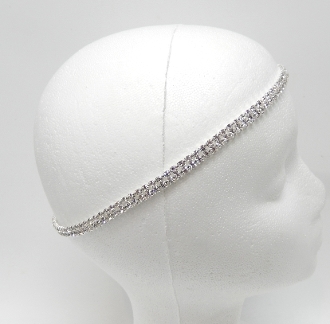 71017 TWO ROW RHINESTONE HEADBAND