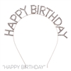 71765G GOLD CLEAR "HAPPY BIRTHDAY" HEADBAND