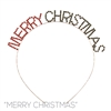 71815 RHINESTONE "MERRY CHRISTMAS" GOLD HEADBAND