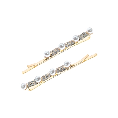 71845 PEARL RHINESTONE HAIR CLIPS