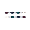 71932 MARQUISE ROUND DARK MULTI COLOR RHINESTONE BOBBY PIN