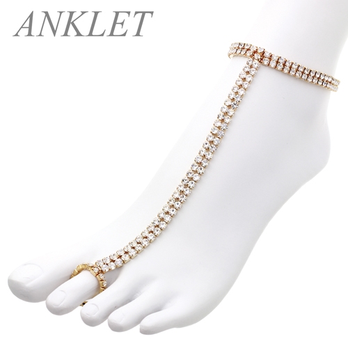 82551ACR RHINESTONE SLAVE ANKLET