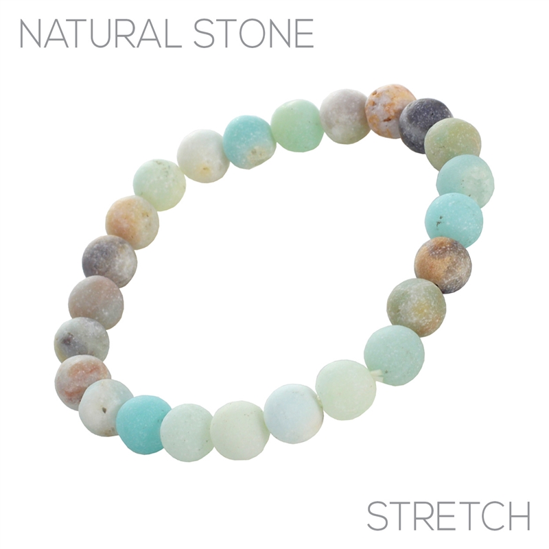 83147POM 8MM AMAZONITE STONE BRACELET