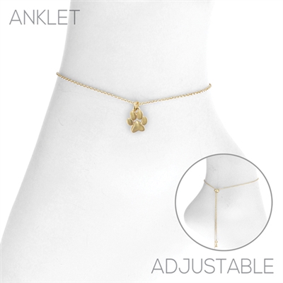 83521A PAW PRINT CHAIN ANKLET