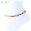 83949A HAMMERED CHAIN LINK CHUNKY ANKLET