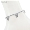84110ACR RHINESTONE BUTTERFLY DROP ANKLET