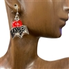 AE4124  ABC BOOK APPLE ANTIQUE EARRINGS