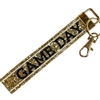 AK40001GB   GAME DAY GOLD & BLACK  WRISTLET KEYCHAIN