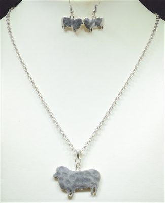 AS5769 HAMMERED SHEEP NECKLACE SET