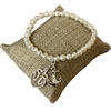 BB00778  ANCHOR CHARM  PEARL BRACELET