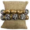 BJ70124Z   ZEBRA & GOLD BRACELET