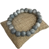 BRS01GY  10MM GRAY  SEMI- PRECIOUS STONE BRACELET