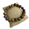 BRS034 10MM TIGER EYE STONE BRACELET