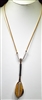 BT-3 HAMMERED/LEATHER NECKLACE