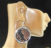 CD140 CLAY DRUZY SNAKESKIN BROWN EARRINGS