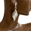 CE3189 SILVER LEAF EARRINGS