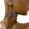 CE4749-1  HAMMERED SILVER CIRCLE EARRINGS