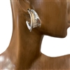 CE4757 SILVER CUFF DROOL EARRINGS