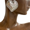 CE7924 HAMMERED ANTIQUE HEART EARRINGS