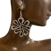 CE7949 ANTIQUE SILVER FLOWER EARRINGS