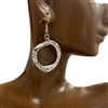 CE8332 SILVER CIRCLE EARRINGS