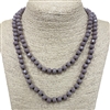 CN368MUV 36" 8MM LIGHT MAUVE CRYSTAL NECKLACE