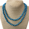 CN368TQ 36'' 8MM TURQUOISE CRYSTAL NECKLACE