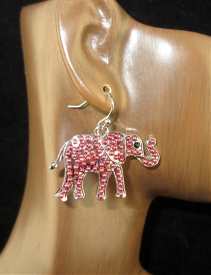 E1359RH46 BURGUNDY PEARL SILVER ELEPHANT ER