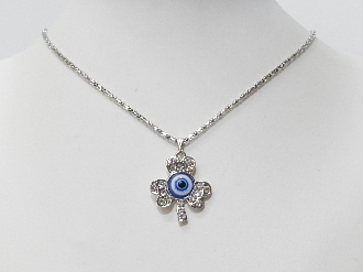 EE-20 EVIL EYES RHINESTONE NECKLACE